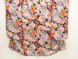 アンティーク　錦紗牡丹に菊模様着物